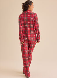Hadley Bow Plaid Mama Lounge Set Detail 6 - TULLABEE