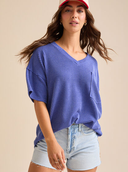 Alessia Ribbed Tunic Top - TULLABEE