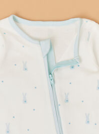 Blue Bunny Footie by Mudpie Detail 2 - TULLABEE