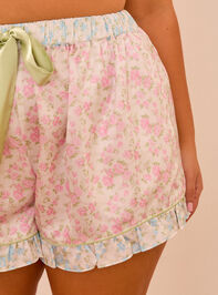 Zella Floral Sleep Shorts Detail 2 - TULLABEE