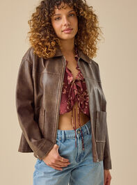 Mireya Vegan Leather Jacket - TULLABEE