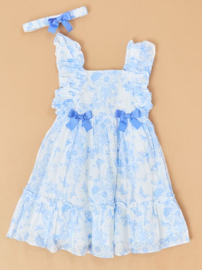 Serene Sky Toddler Dress - TULLABEE