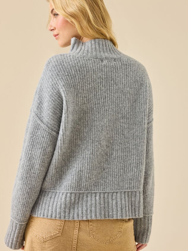 Josie Mock Neck Sweater Detail 7 - TULLABEE