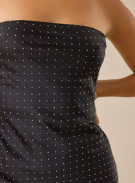 Carly Strapless Rhinestone Mini Dress Detail 2 - TULLABEE