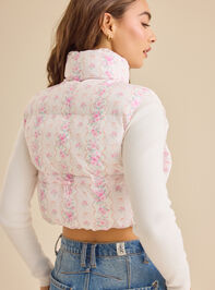 Stella Floral Puffer Vest Detail 5 - TULLABEE