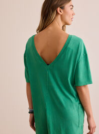 Hang Tough Washed Reversible Tee Romper Detail 4 - TULLABEE