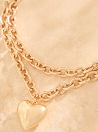 Two Layer Bubble Heart Necklace Detail 2 - TULLABEE