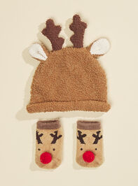 Reindeer Hat & Sock Set Detail 3 - TULLABEE