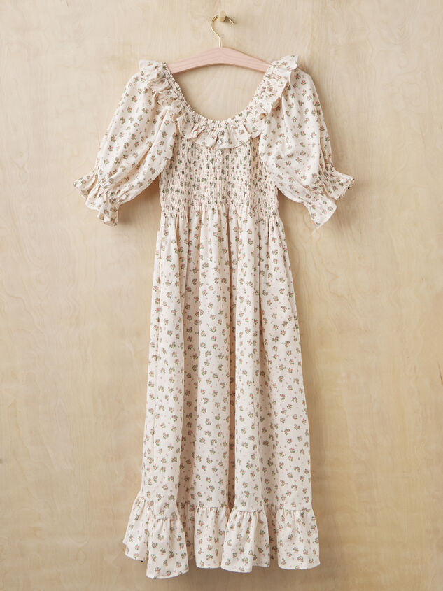 Mallory Floral Mama Midi Dress Detail 2 - TULLABEE