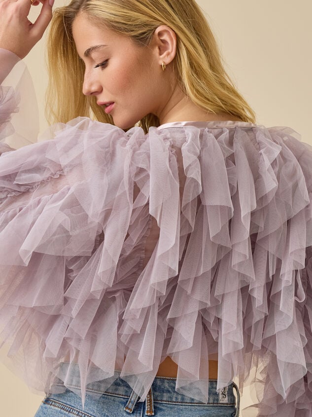 Haley Long Sleeve Ruffle Top Detail 5 - TULLABEE