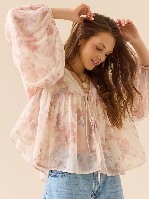 Illea Floral Boho Blouse Detail 3 - TULLABEE