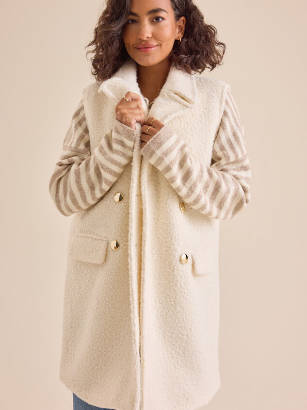 Londie Boucle Vest Detail 2 - TULLABEE