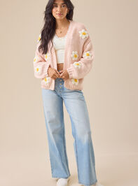 Daisie 3D Floral Cardigan Detail 2 - TULLABEE