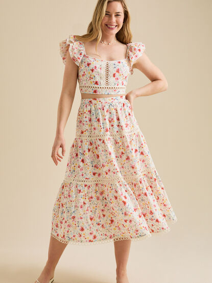 May Floral Embroidered Top - TULLABEE