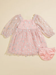 Shana Polka Dot Dress & Bloomer Set Detail 2 - TULLABEE