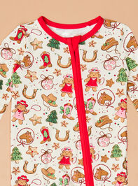 Christmas Cowgirl Sleeper Detail 3 - TULLABEE