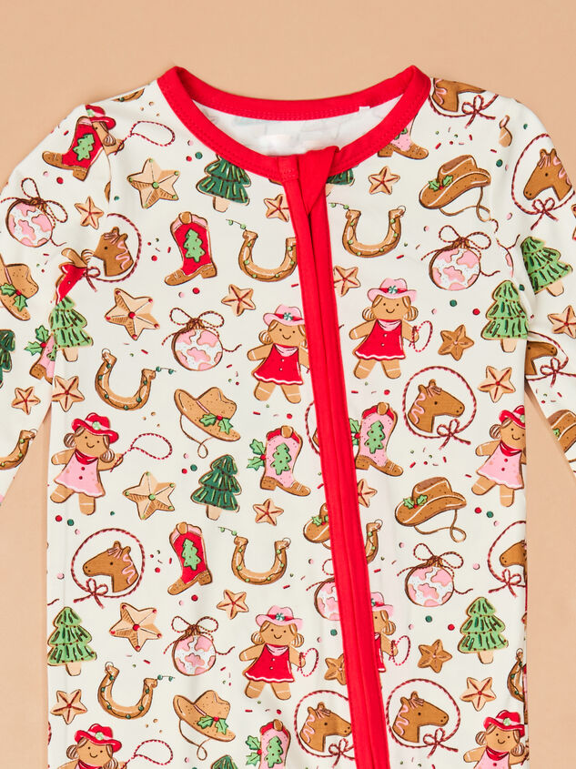Christmas Cowgirl Sleeper Detail 3 - TULLABEE
