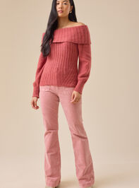 Molly Off-Shoulder Sweater Detail 3 - TULLABEE