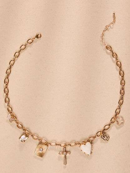 Golden Muse Charm Necklace - TULLABEE