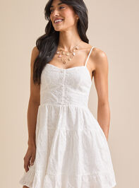 Morgan Embroidered Mini Dress Detail 3 - TULLABEE