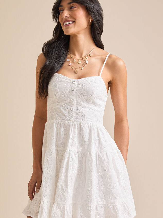 Morgan Embroidered Mini Dress Detail 3 - TULLABEE