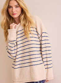 Mindful Escape Oversized Striped Sweater Detail 3 - TULLABEE