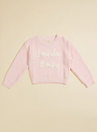 Santa Baby Stitch Sweater Detail 2 - TULLABEE