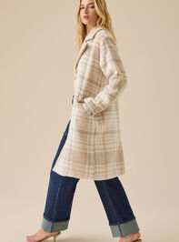 Jolie Plaid Wool Peacoat Detail 3 - TULLABEE