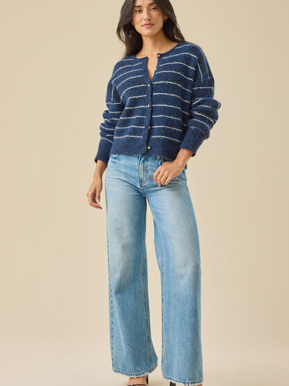 Reana Stripe Cardigan - TULLABEE