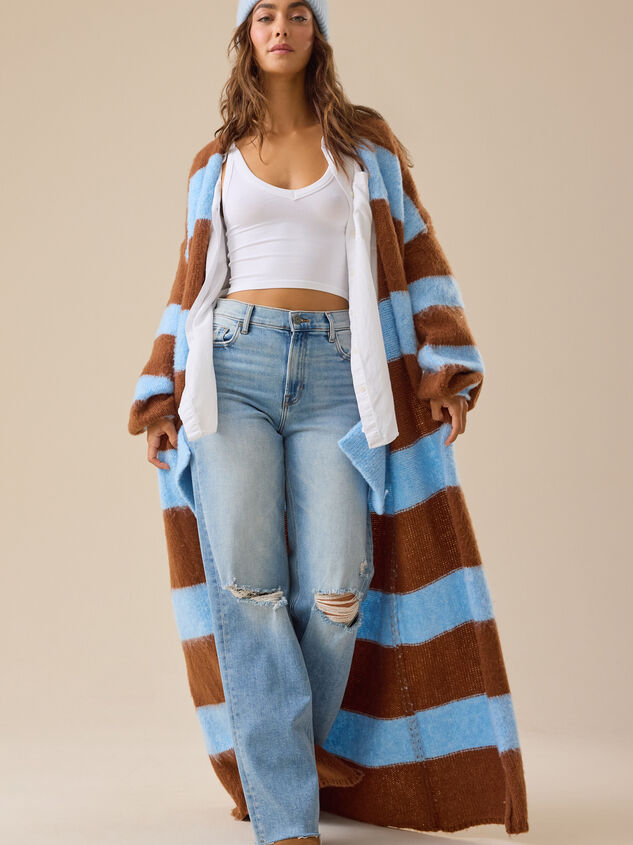 Camryn Striped Duster Detail 3 - TULLABEE