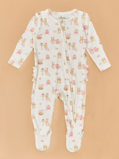 Easter Hunt Ruffle Footie - TULLABEE