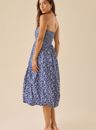 Catherine Floral Bubble Midi Dress Detail 4 - TULLABEE