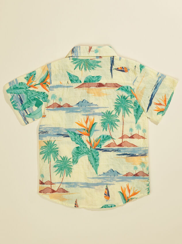 Aloha Button-Down Shirt Detail 2 - TULLABEE
