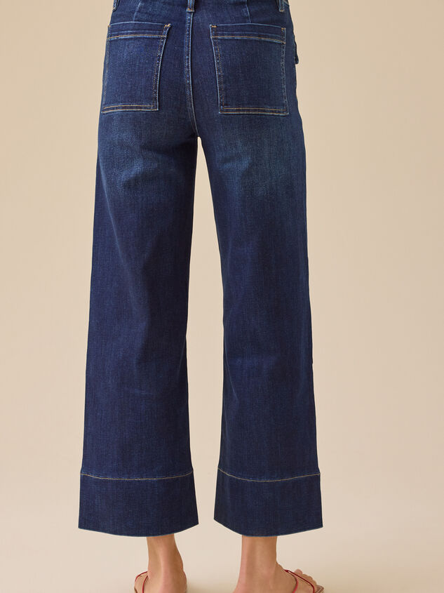 Tullalah Wide Leg Crop Jeans Detail 6 - TULLABEE