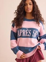 Apres Ski Striped Pullover Detail 2 - TULLABEE
