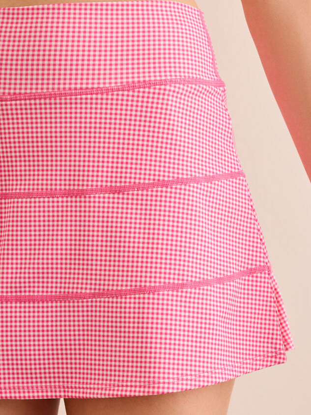 Serves Up Gingham Skort Detail 2 - TULLABEE