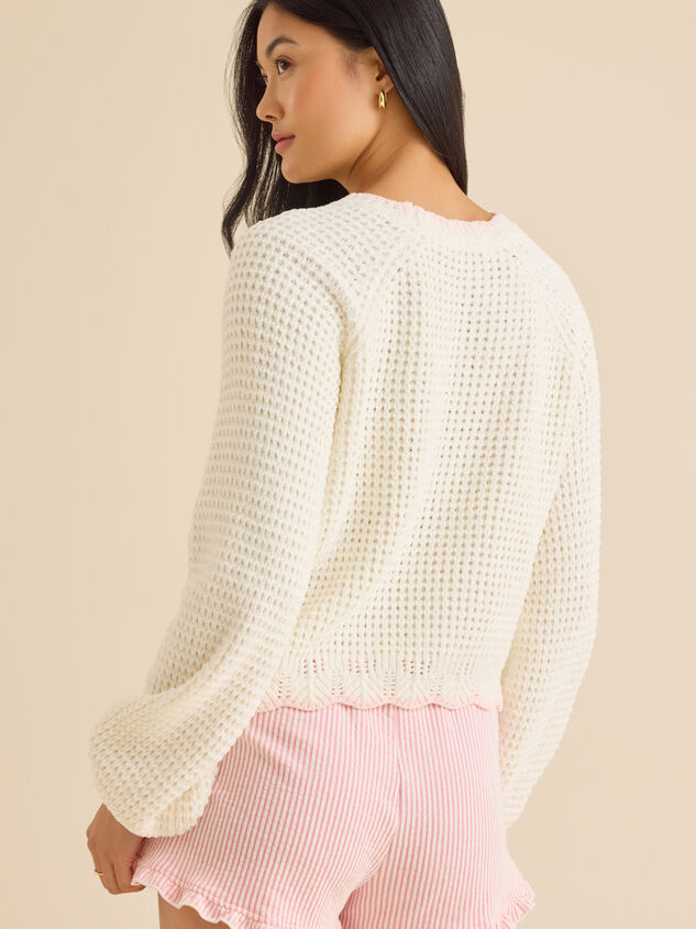 Amber Scalloped Trim Sweater Detail 6 - TULLABEE
