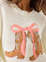 Jessie Boot & Bow Sweater Detail 2 - TULLABEE