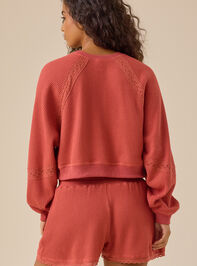 Aleah Waffle Lace Top Detail 5 - TULLABEE