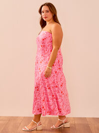 Raelynn Satin Midi Dress Detail 3 - TULLABEE