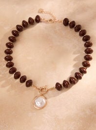 Irregular Pearl Beaded Necklace - TULLABEE