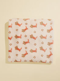 Bloomin' Boots Reversible Blanket Detail 2 - TULLABEE