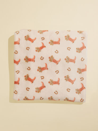 Bloomin' Boots Reversible Blanket - TULLABEE