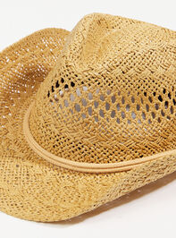 Beth Straw Cowboy Hat Detail 2 - TULLABEE