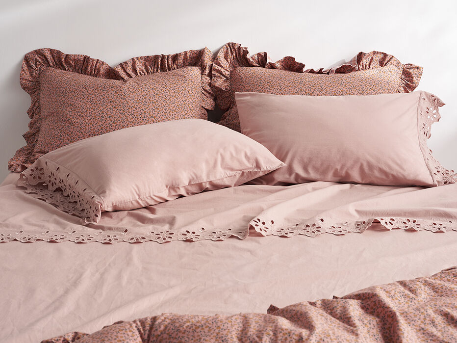 Jane Eyelet Cotton Sheet Set - TULLABEE - 