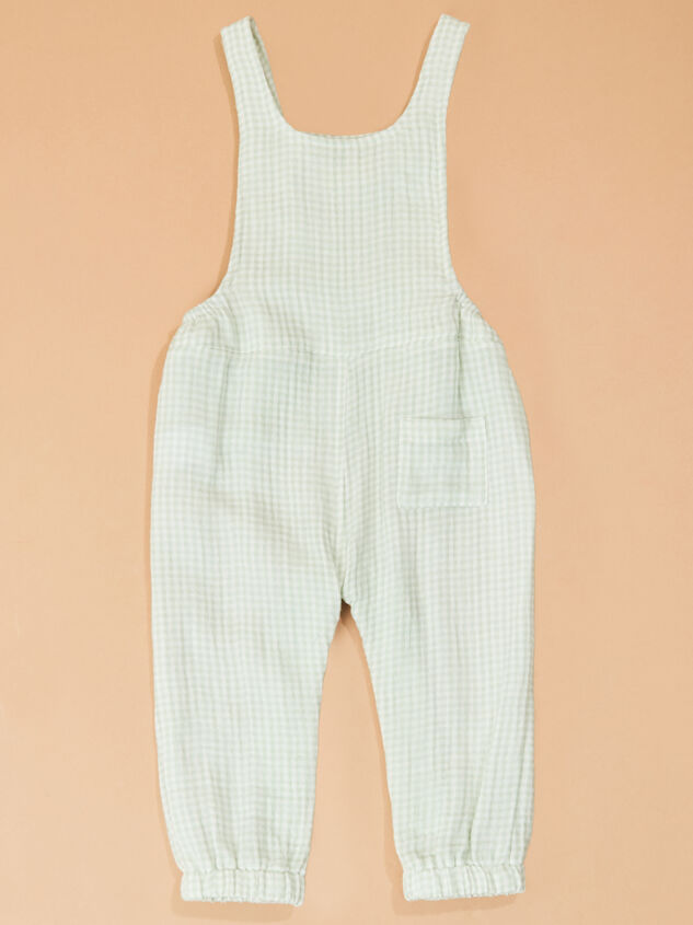 Kyle Gingham Overalls Detail 3 - TULLABEE