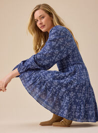 Carla Long Sleeve Floral Mini Dress Detail 3 - TULLABEE