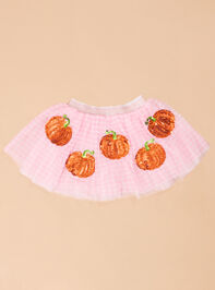 Pumpkin Sparkle Tutu Skirt by Mud Pie Detail 3 - TULLABEE