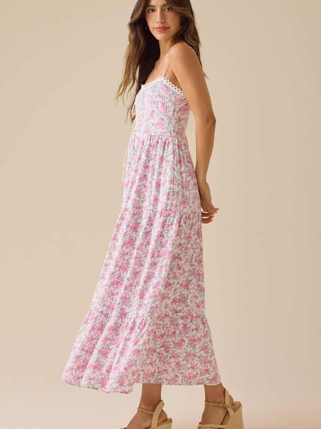 Emmi Lace Up Maxi Dress Detail 3 - TULLABEE