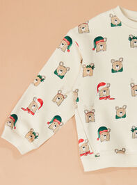 Beary Christmas Sweatshirt Detail 2 - TULLABEE